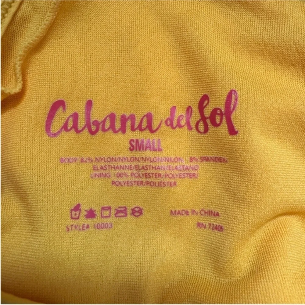 Cabana Del Sol Yellow Swim Top - Picture 3 of 4